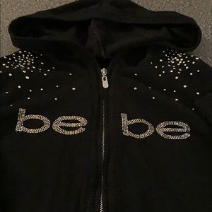 BEBE zip up sweater hoodie